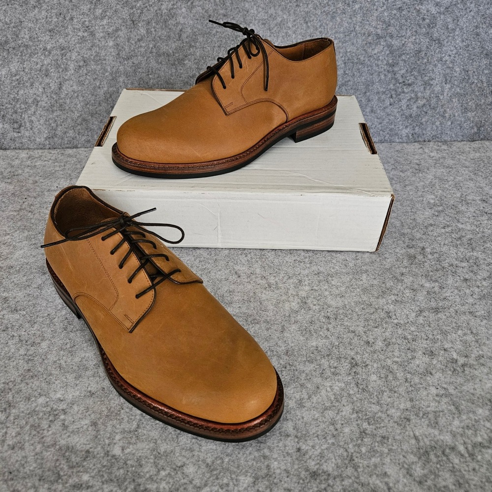 Beckett Simonon Dunham Derby Tan Leather Shoes Mens 8.5 Business Casual